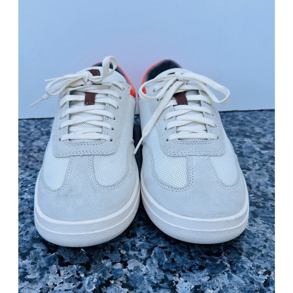 Olukai Punini White Orange Sneakers Mens Size 8 - Picture 3 of 14